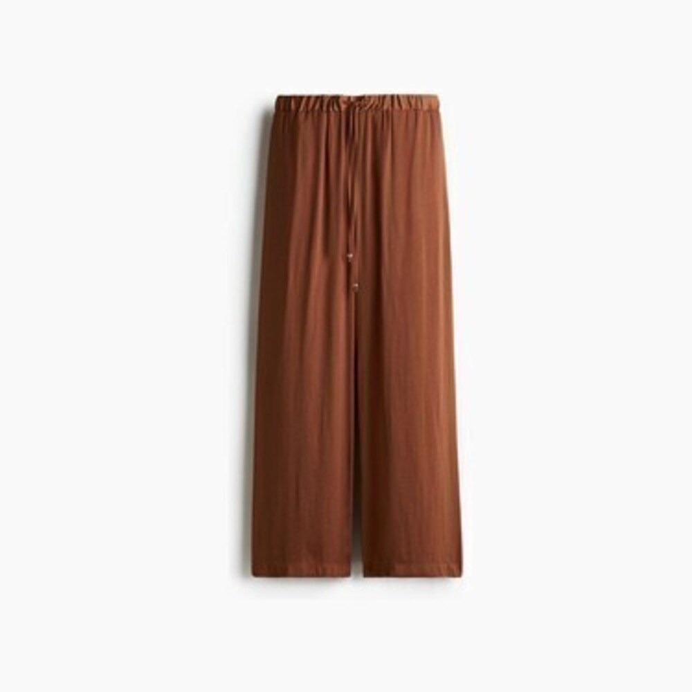 Wide-Leg Drawstring Pants